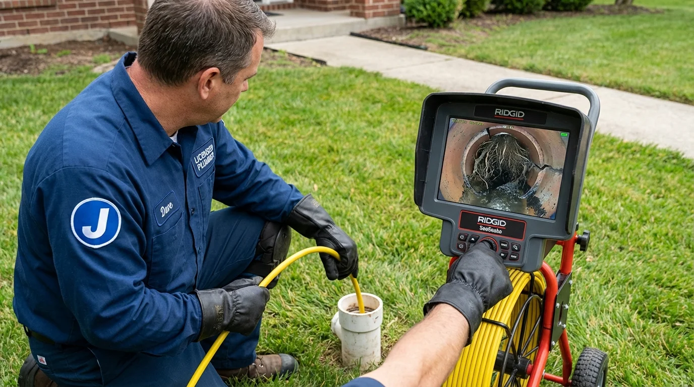 Sewer camera inspection being performed by Johns Plumbing LLC in Paulden